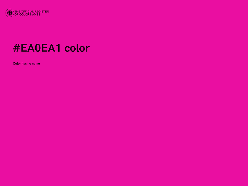 #EA0EA1 color image