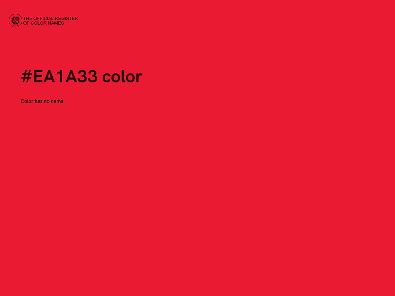 #EA1A33 color image