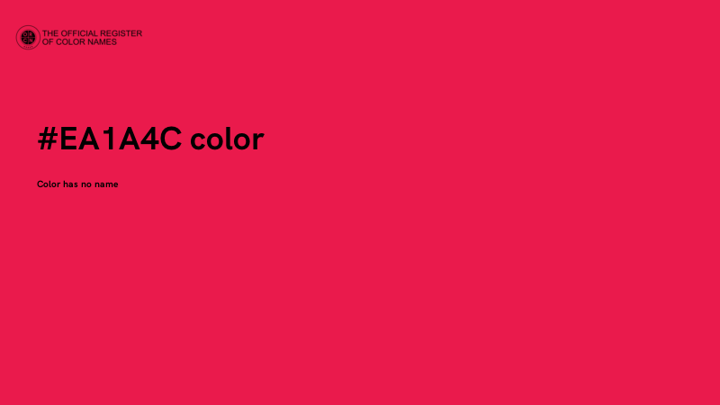 #EA1A4C color image
