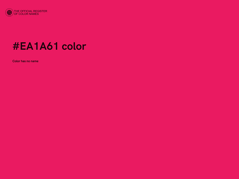#EA1A61 color image