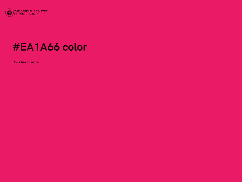 #EA1A66 color image