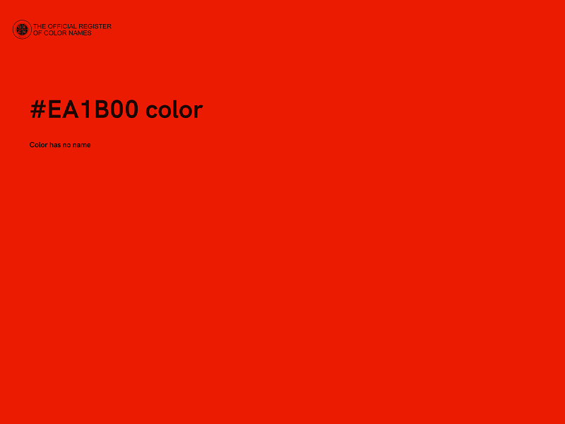 #EA1B00 color image