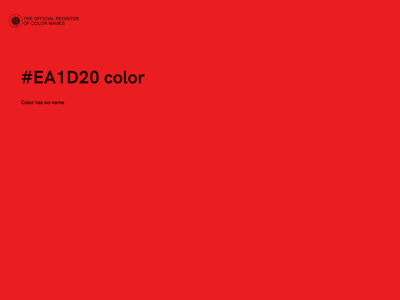 #EA1D20 color image