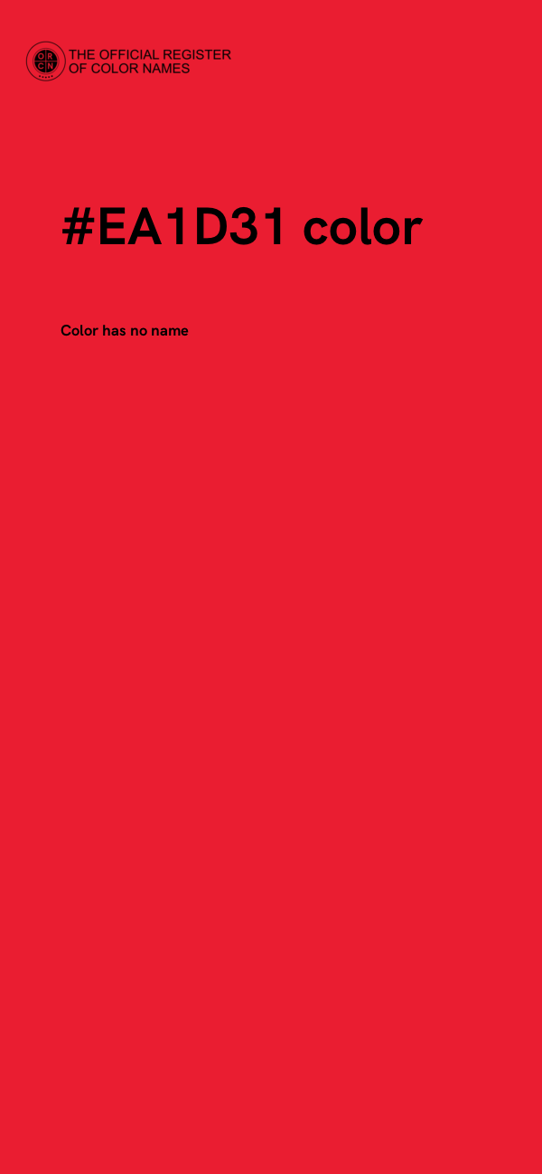 #EA1D31 color image