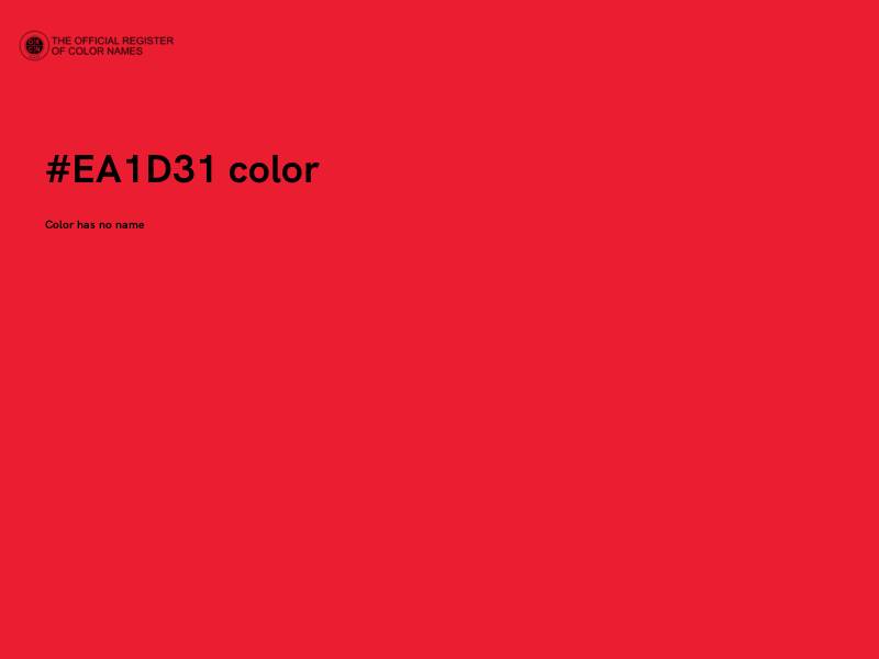 #EA1D31 color image