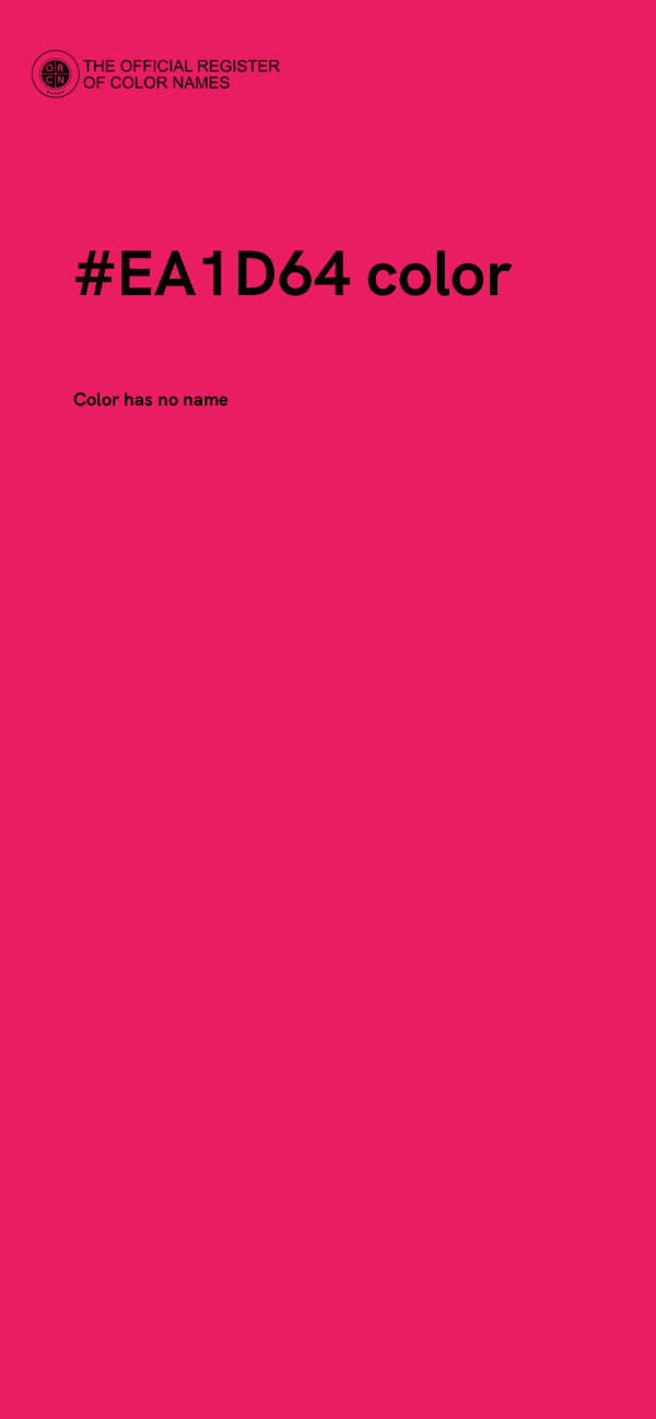 #EA1D64 color image