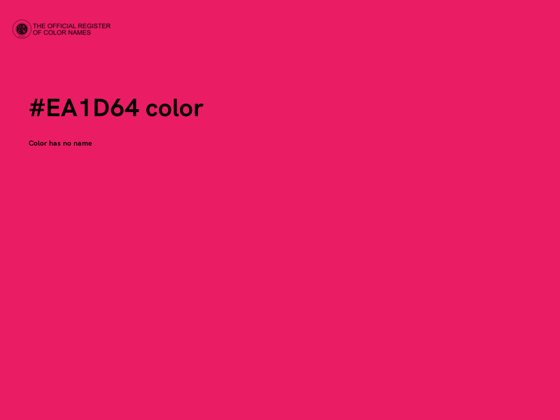 #EA1D64 color image