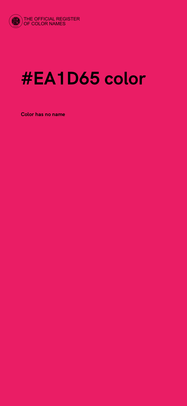 #EA1D65 color image
