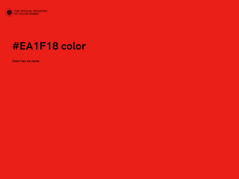 #EA1F18 color image