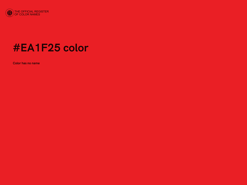 #EA1F25 color image