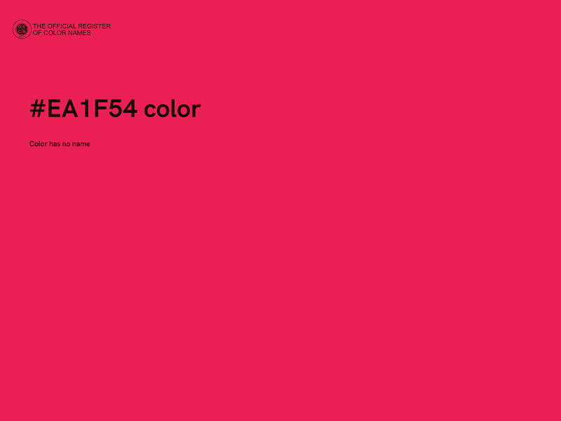 #EA1F54 color image