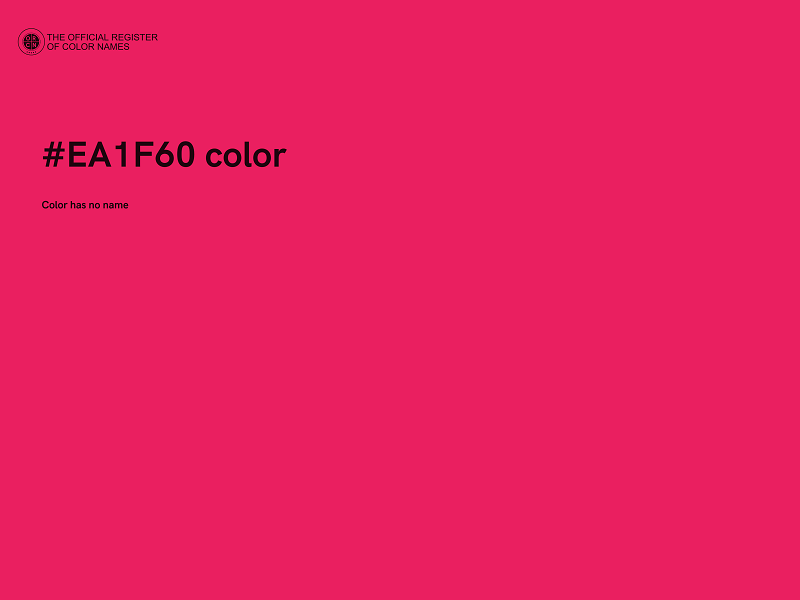 #EA1F60 color image