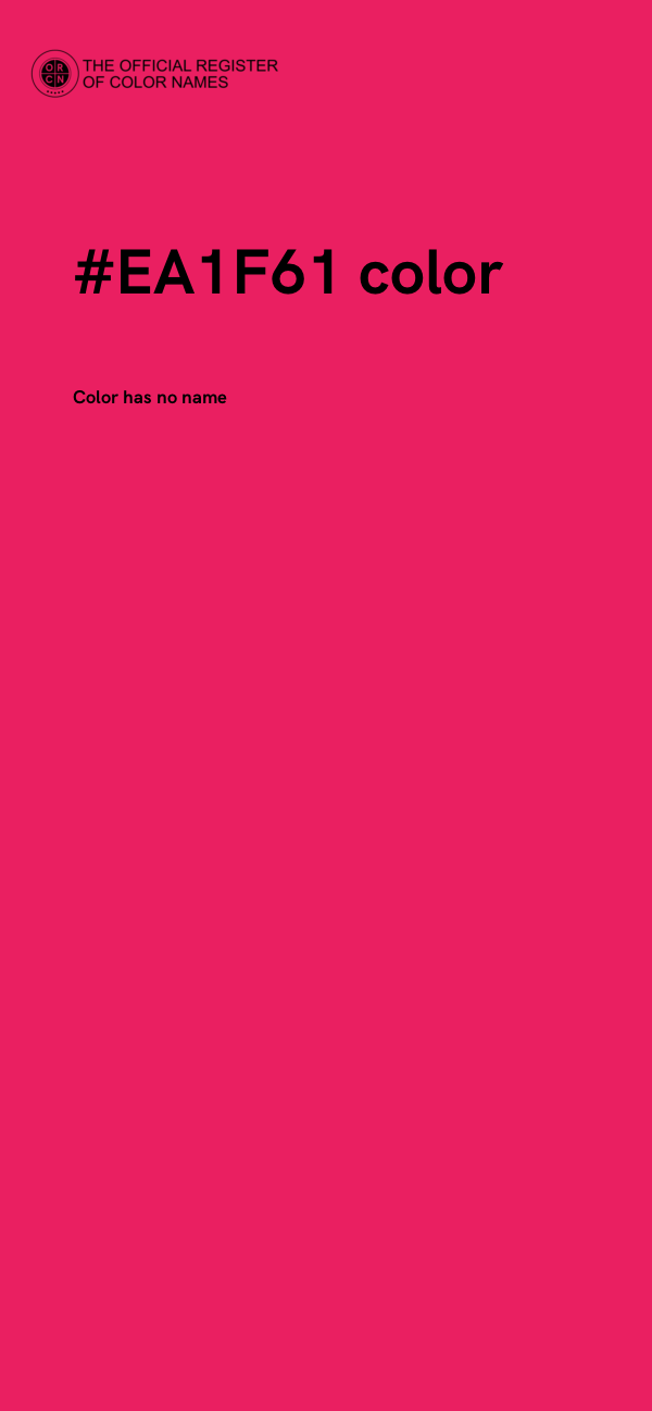#EA1F61 color image