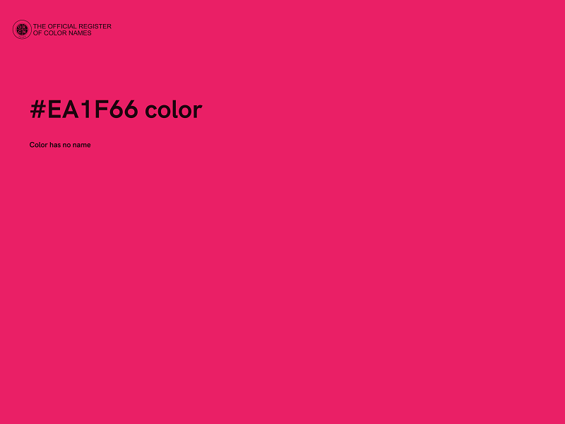 #EA1F66 color image