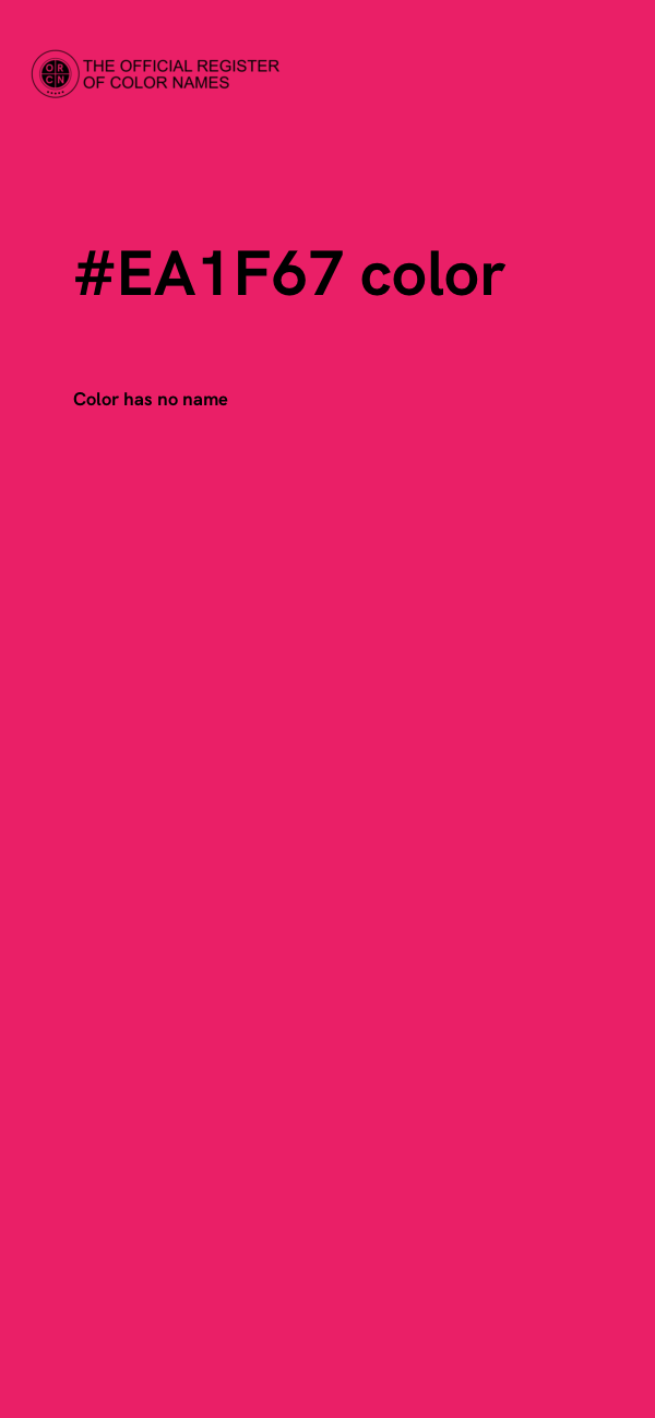 #EA1F67 color image