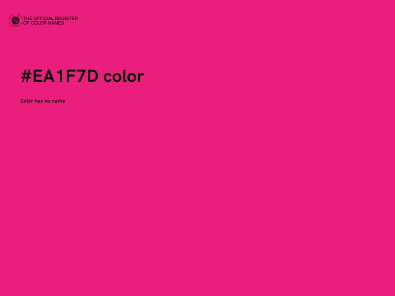 #EA1F7D color image