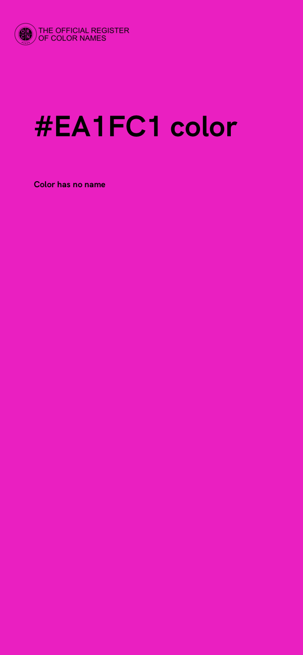 #EA1FC1 color image