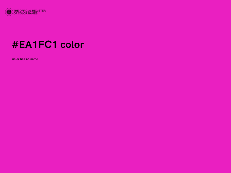 #EA1FC1 color image