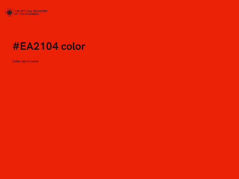 #EA2104 color image