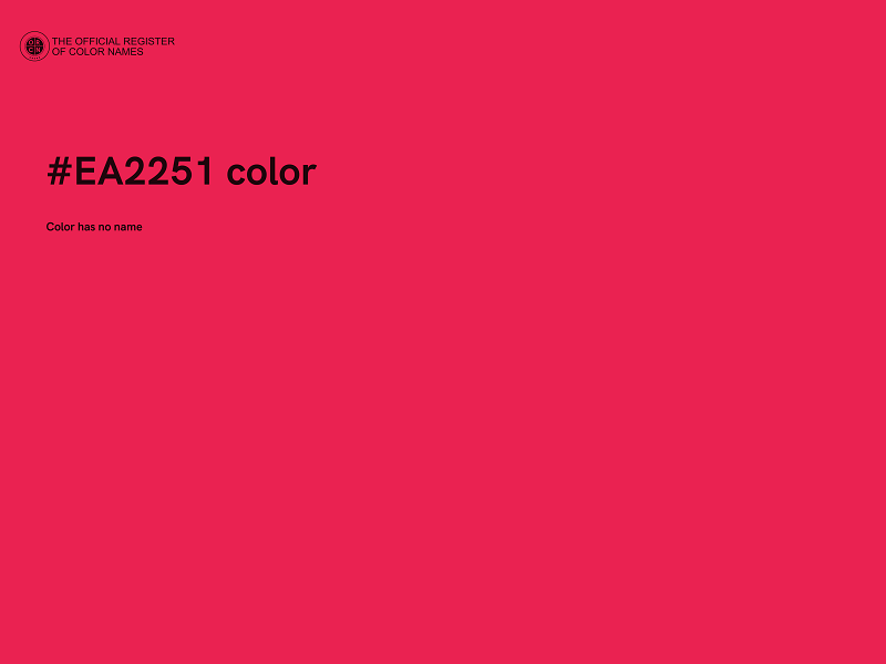#EA2251 color image