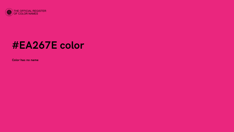 #EA267E color image