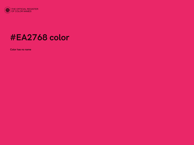 #EA2768 color image