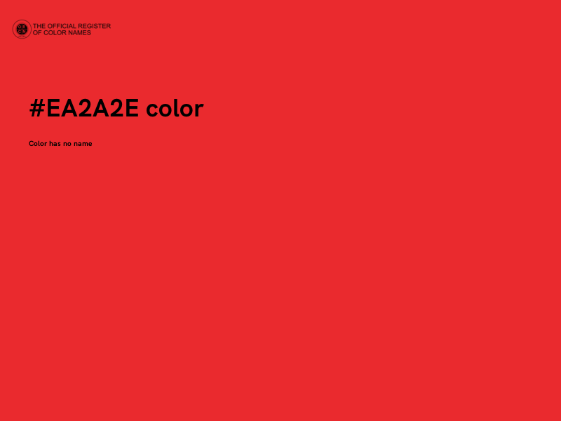 #EA2A2E color image