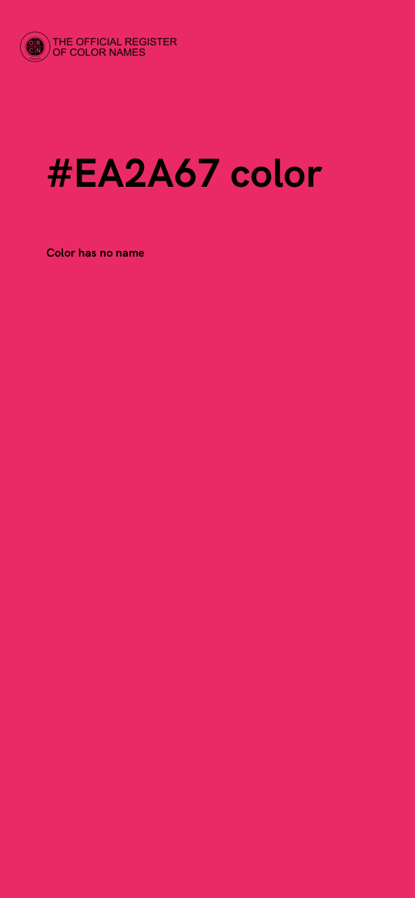 #EA2A67 color image