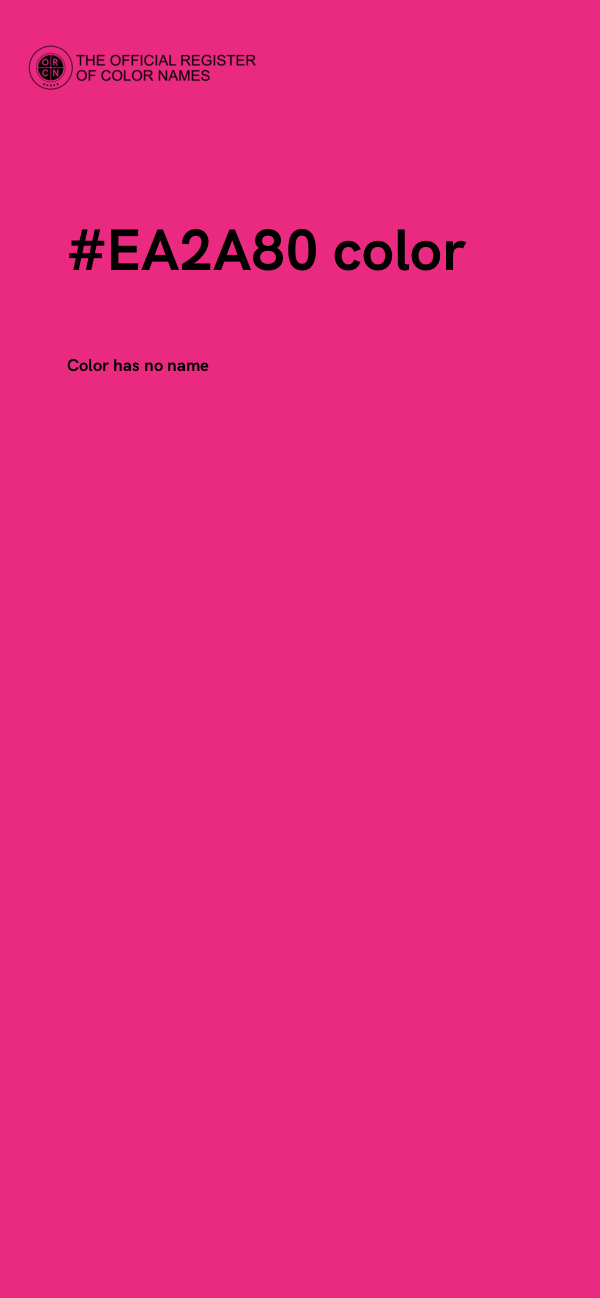 #EA2A80 color image