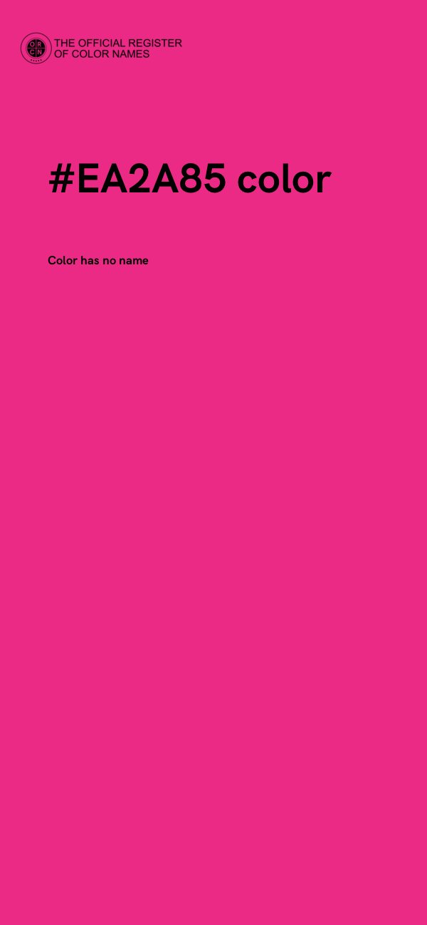 #EA2A85 color image