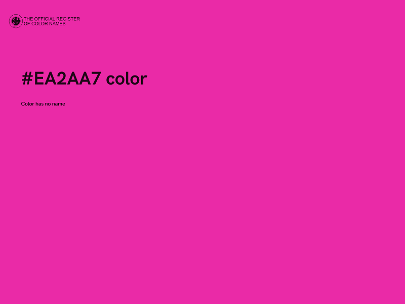 #EA2AA7 color image