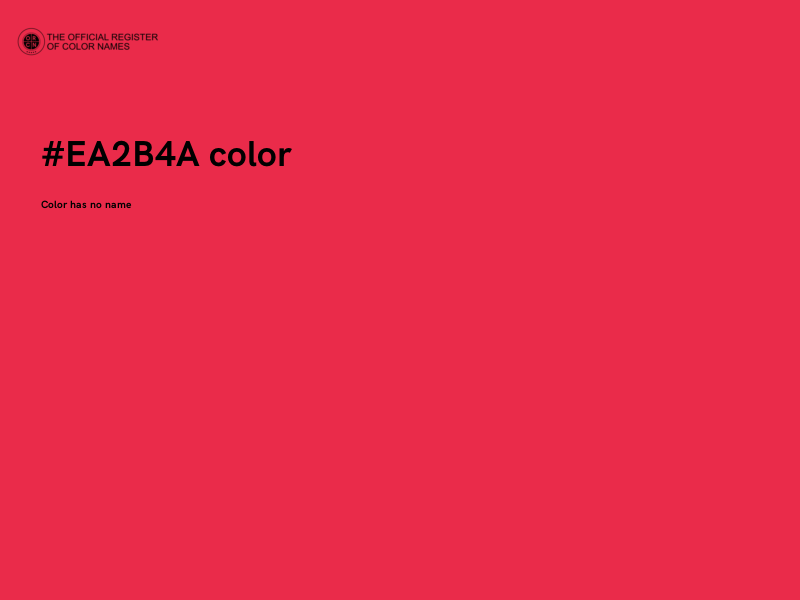#EA2B4A color image