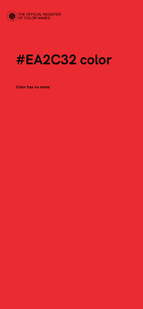 #EA2C32 color image