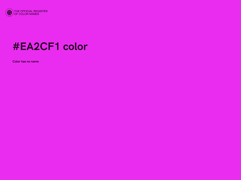 #EA2CF1 color image
