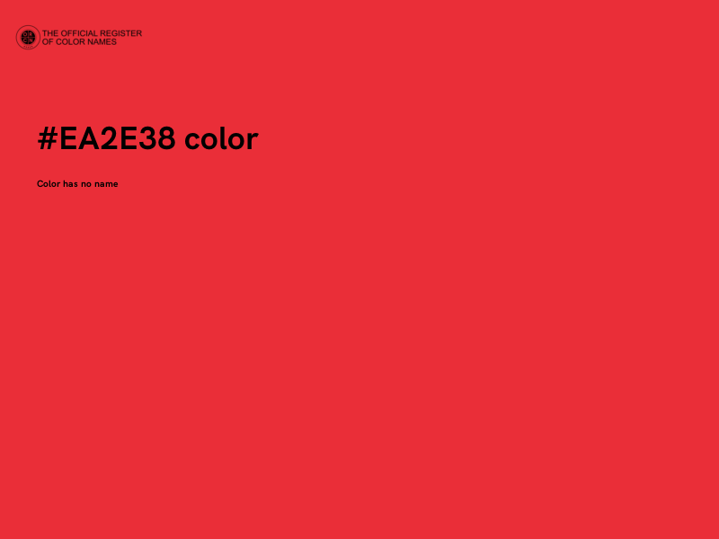 #EA2E38 color image