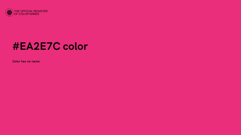 #EA2E7C color image