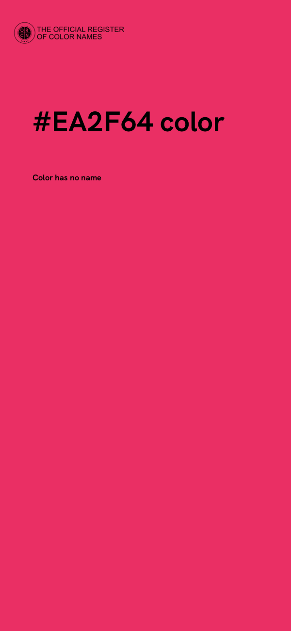 #EA2F64 color image