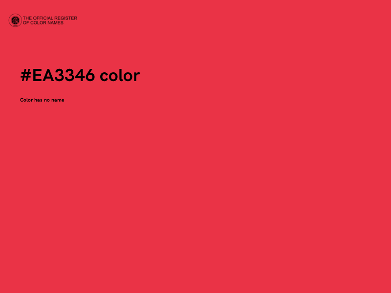 #EA3346 color image