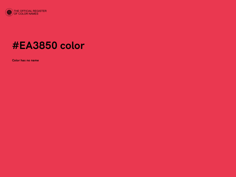 #EA3850 color image