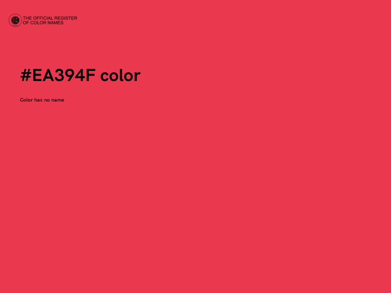 #EA394F color image