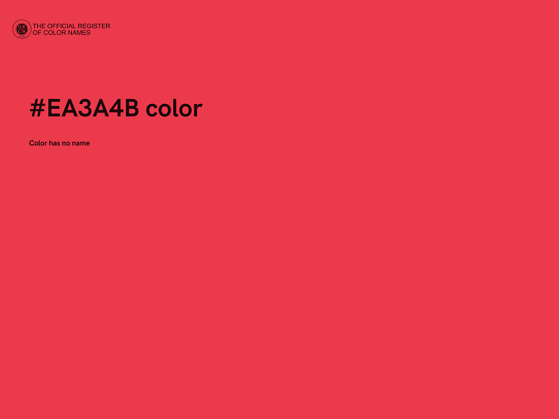 #EA3A4B color image