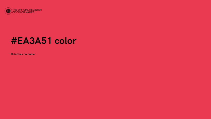 #EA3A51 color image