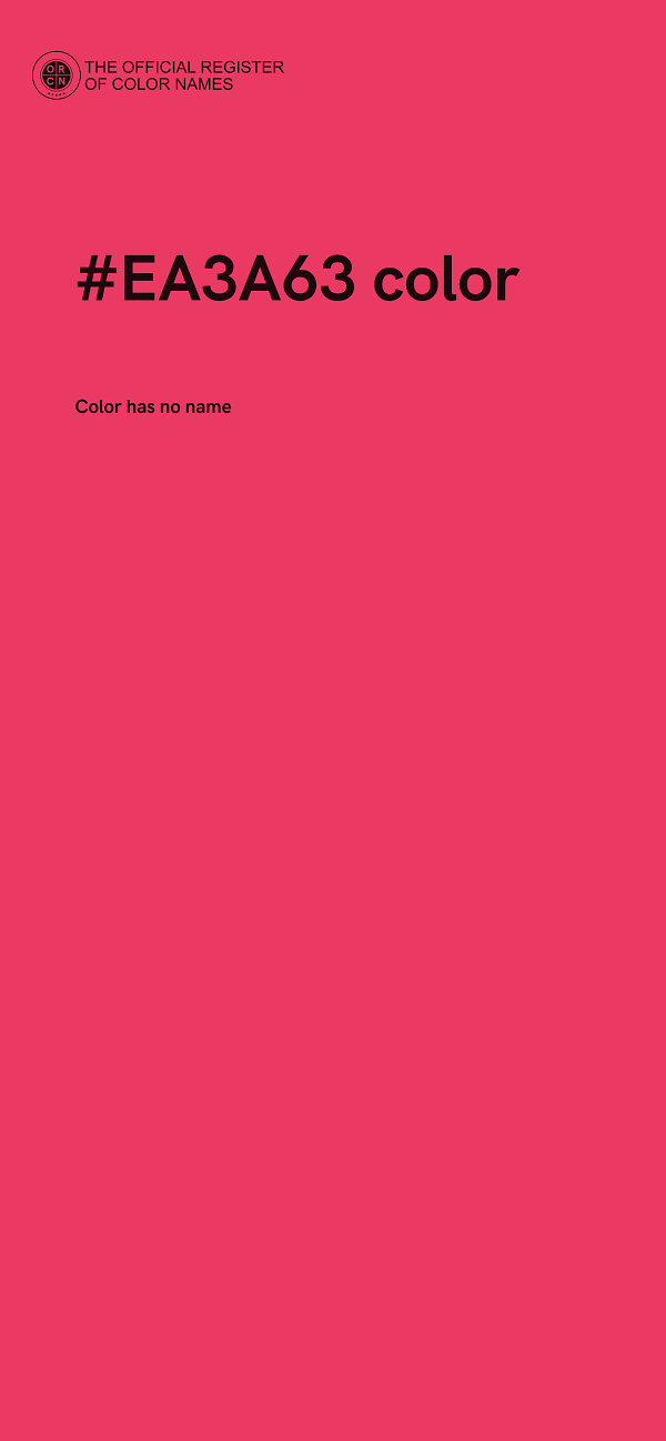 #EA3A63 color image