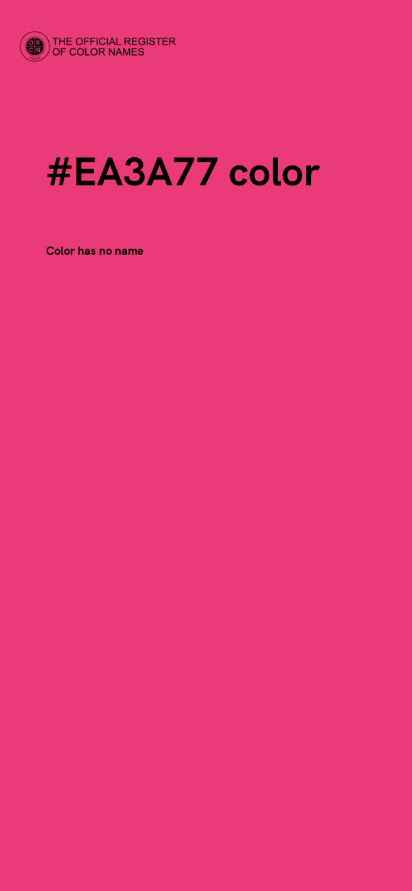 #EA3A77 color image