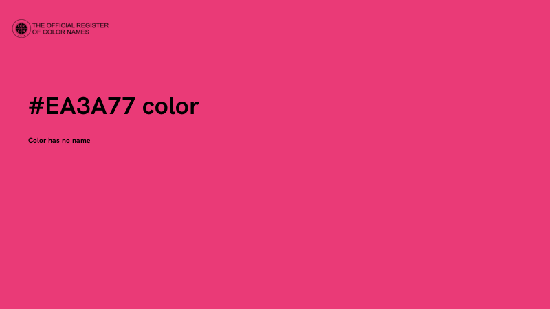 #EA3A77 color image