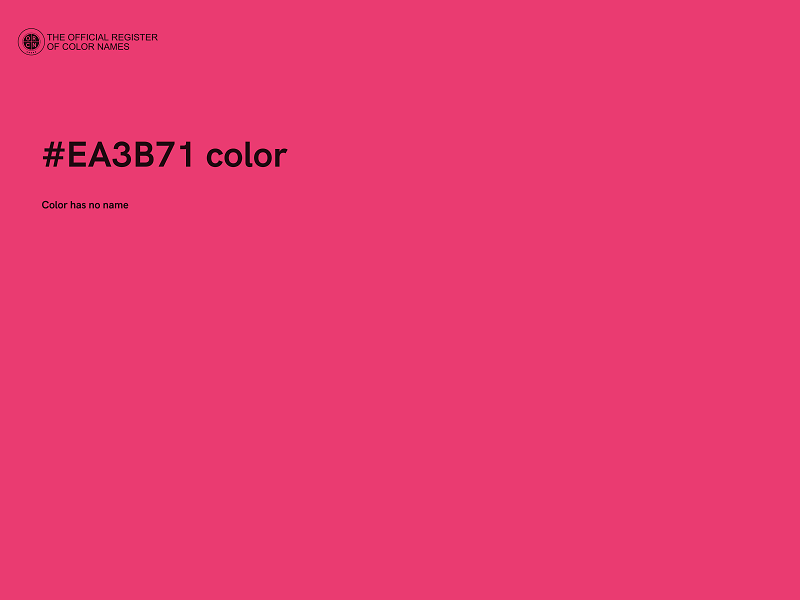 #EA3B71 color image