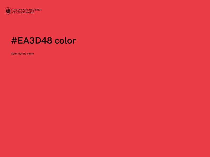 #EA3D48 color image