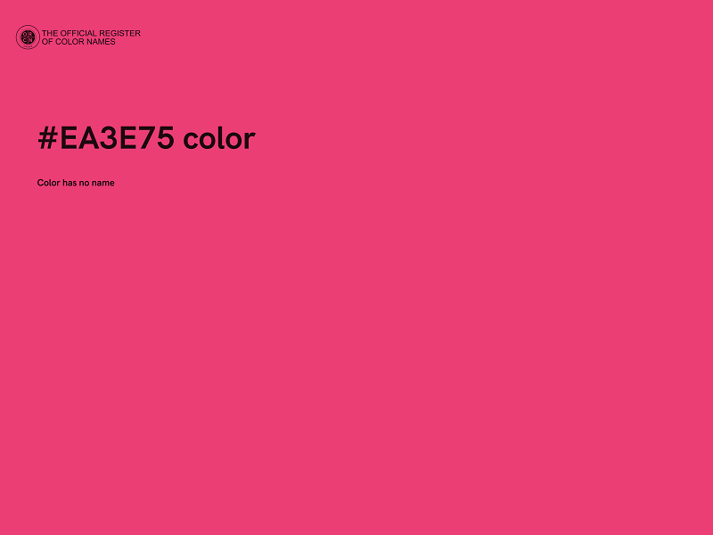 #EA3E75 color image