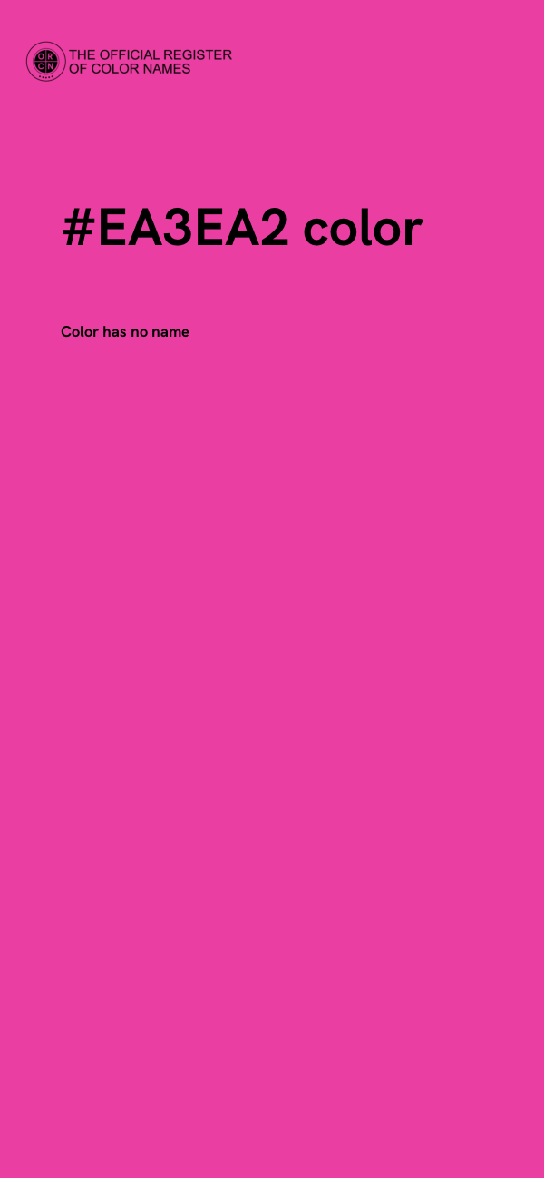 #EA3EA2 color image