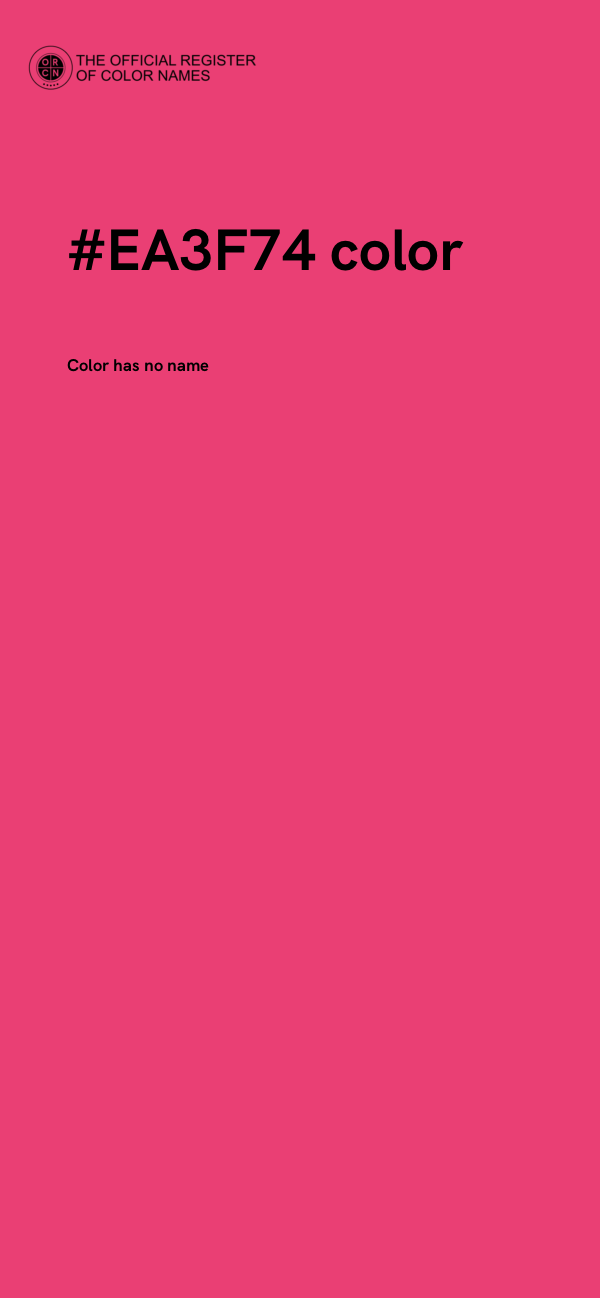 #EA3F74 color image